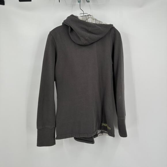 Fox Racing Womens Hoodie Jacket‎ Size M Gray Double Breasted Moto Streetwear - Picture 3 of 11